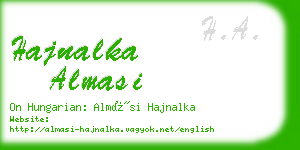 hajnalka almasi business card
